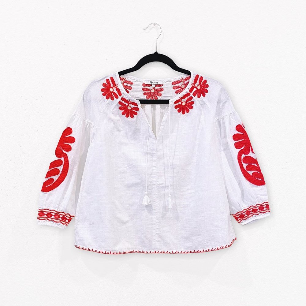 Madewell Embroidered Blanca Top